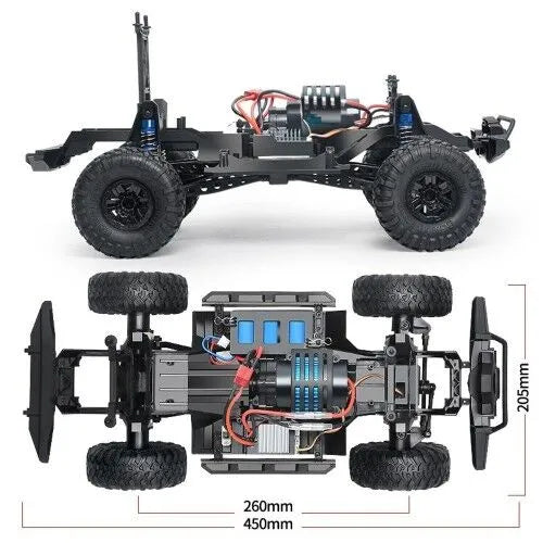 1:10 Scale RC Off-Road Car – Full Proportional Remote Control Truck, High-Speed Racing, LED Lights, All-Terrain Vehicle
