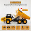 1/16 11CH RC Excavator & Alloy Metal Dump Car - Electric Sound & Light Remote Control Die-cast Truck