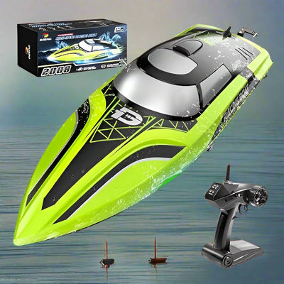 Rc Speed Boat, 30+ Mins, Self Righting Remote Control Boat for Pools & Lake, 2 Battery, Pool Toys for Kids, Radio Controlled Watercraft, 20+ MPH, 2.4GHz Racing Boat - Toyigo