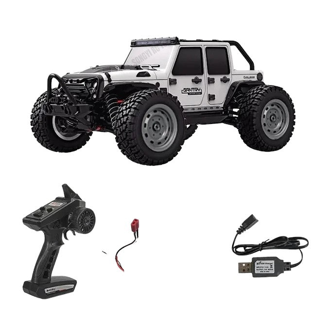 Rc Truck Cars, 16103 Fast Rc Cars, 50km/h 1/16 Off Road 4WD with LED Headlights, 2.4G Waterproof Remote Control Monster Truck for Adults and Kids - Toyigo