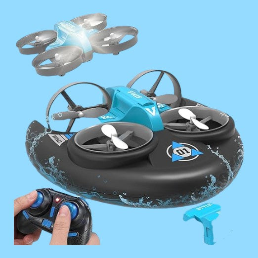 Waterproof RC Monster Truck RC Drone, 20+ MPH Fast RC Boat,  Pool Toys for Kids 8-12, 3 in 1 Remote Control Car for Boys, Sea Land Air Outdoor Toys, Birthday Gifts for Boys - Toyigo