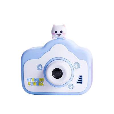 High Definition Cartoon Cat Dual Digital HD Camcorder - Rechargeable Mini Camera Toy for Kids