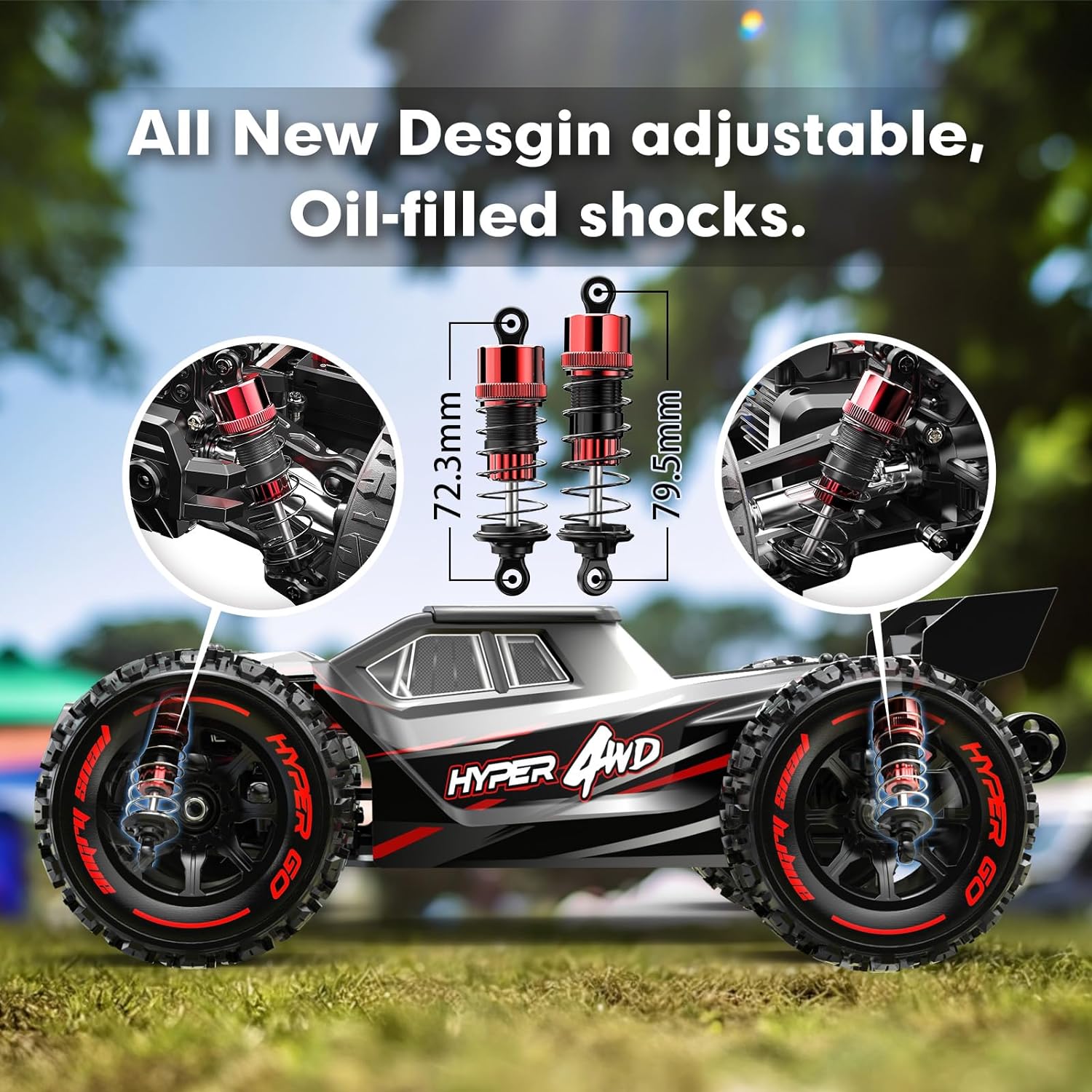 1/14 Brushless RC Cars, RC Trucks 4wd Offroad Waterproof,  Fast 50 mph, Electric Powered High Speed RC Car, Scary Fast Extreme RC Truggy with 3S Battery for Snow Sand - Toyigo