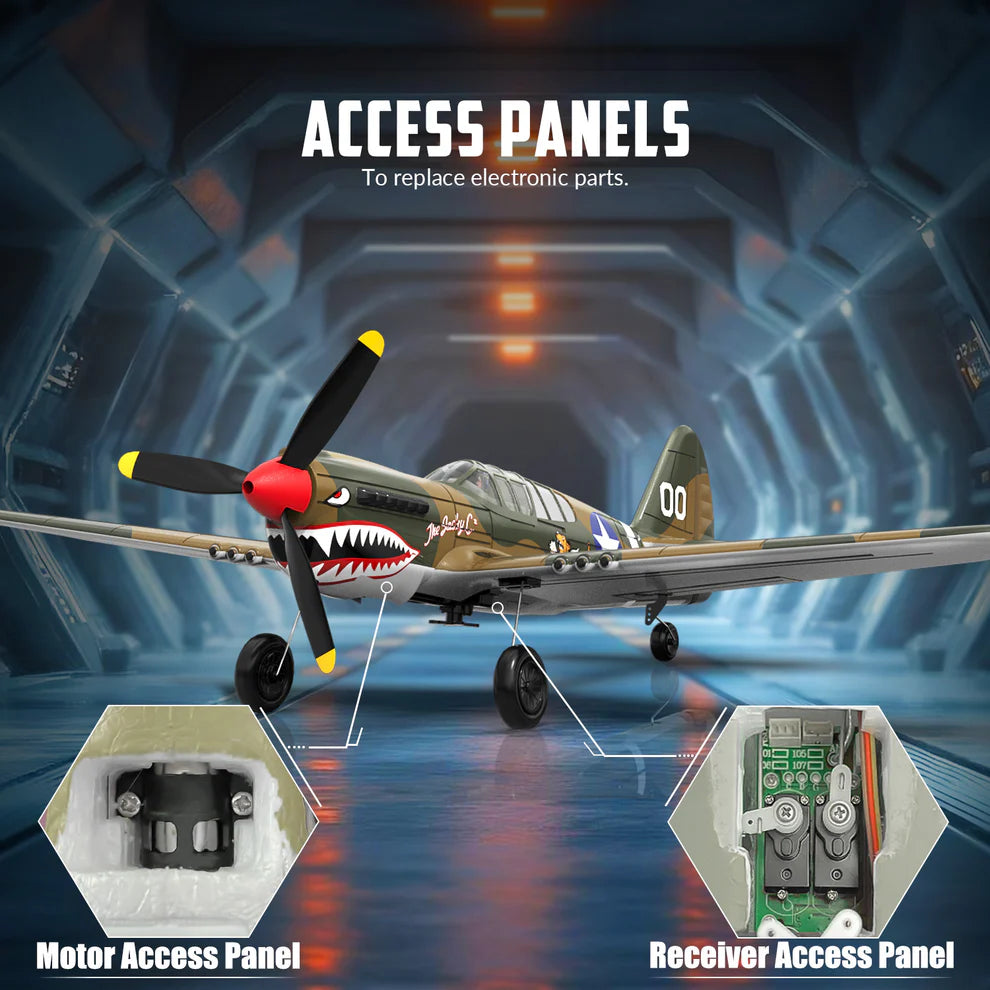 Warhawk P40 4CH 400mm RTF Beginner RC Plane (15.7") – Easy to Fly, Ready to Fly (RTF)