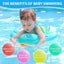 Baby Swimming Float Inflatable Infant Pool Float Ring with Sun Protection Removable Canopy for Kids Aged 3-36 Months Fun on The Water?Blue+Canopy,L?