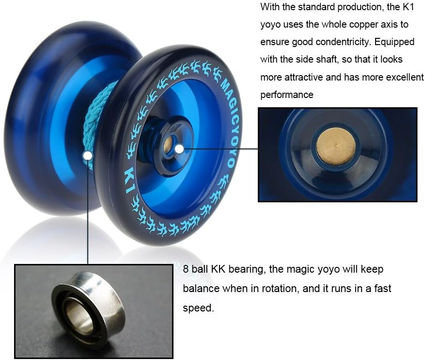 Spinning Top Toys, Professional Magic Yoyo K1, ABS Yoyo, Spinning String Yoyo, 8 Ball KK Bearing, Magic Yoyo for Children - Toyigo