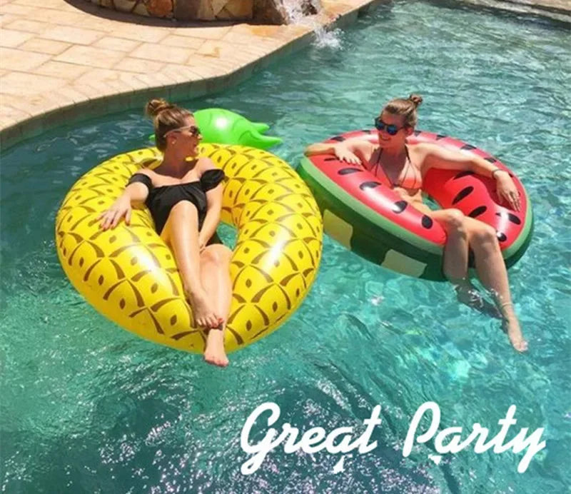 Swimming Ring for Adults, Inflatable Pool Float, Pineapple Swimming Circle Toy, Swim Rings?Summer Water Sport Swim Circle Pool, Swim Ring Adults for Summer Holiday - Toyigo