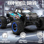 RC Truck Cars, 1:16 Scale All Terrain Monster Truck, 40KPH High Speed Remote Control Cars, 30MPH 4WD Off Road Monster Truck, 2.4Ghz Radio Control, 2 Rechargeable Batteries, 40+ Min Play, Gift for Boys Adults - Toyigo