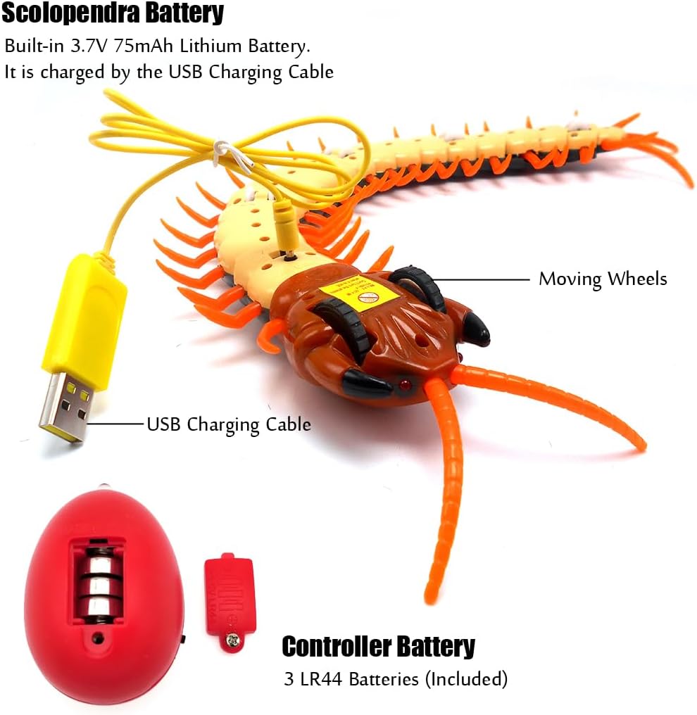 RC Centipede Toy, Remote Control Centipede Prank, Realistic Centipede RC, Electric Centipede Toy, Electric Prank Centipede, Prank Toy For Kids - Toyigo