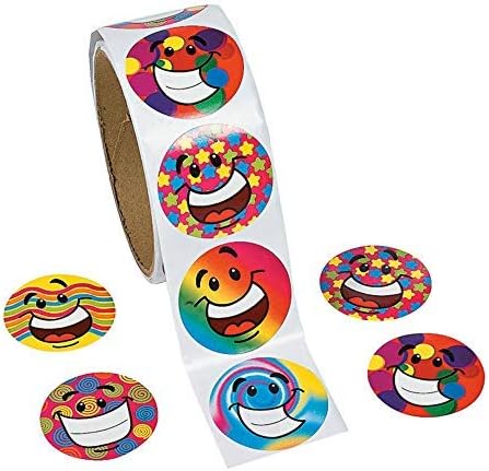 Sticker Rolls, 5 Rolls of Party Supplies Stickers for Kids, Teachers 500 Stickers