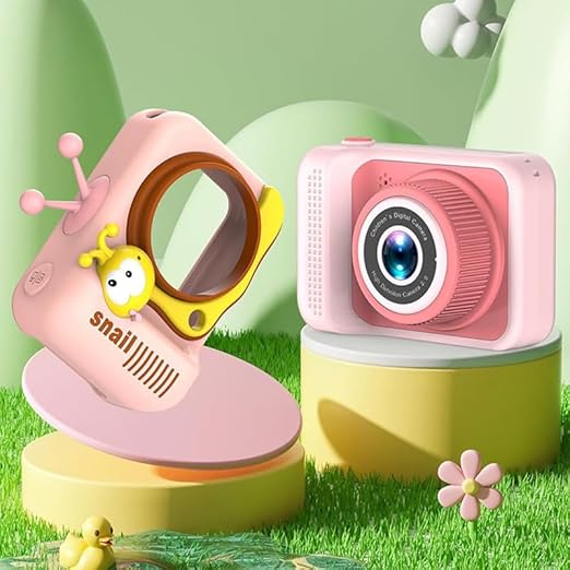 48MP Smart HD Dual-Camera Strawberry Bear Kids' Digital Photo Camera - Perfect Birthday Gift Toy for Children