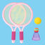 Children's Badminton and Tennis, Racket Set, Double Toss and Catch Ball Sports, Toys for Ages 3-12, Primary School Student Sports Stall Toys