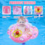 Baby Inflatable Pool Float, Swimming Float Boat with Steering Wheel Horn Inflatable Ride-on Summer Pool Swim Ring Beach Supplies Toddlers Age 1-4 Boys Girls for Kids