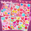 30 Sheets Valentine Stickers, 490PCS Heart Stickers, Valentine Stickers for Kids, Valentines Crafts Party Favors for Kids, Valentines Day Stickers