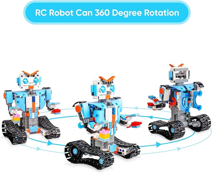 Building Blocks Robot, Silber STEM Building Blocks Robot for Kids- Remote Control Engineering Science Educational Building Toys Kits for 8, 9-14 Year Old Boys and Girls - Toyigo