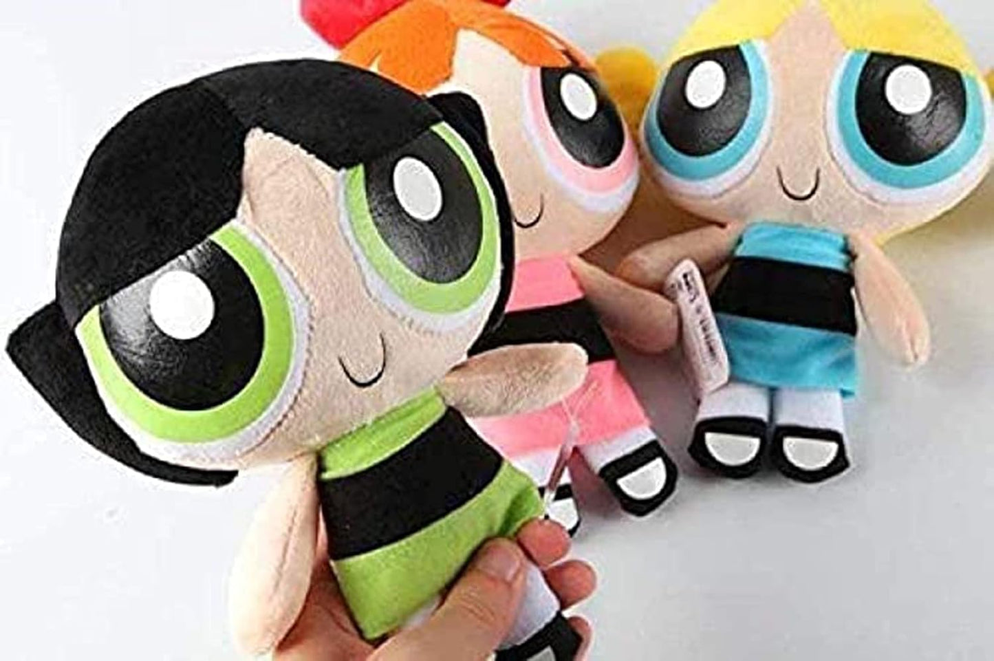 Power puff Girls Plush Doll Set, 20 cm Bubbles, Blossom, and Buttercup Stuffed Toys (3 Pieces)