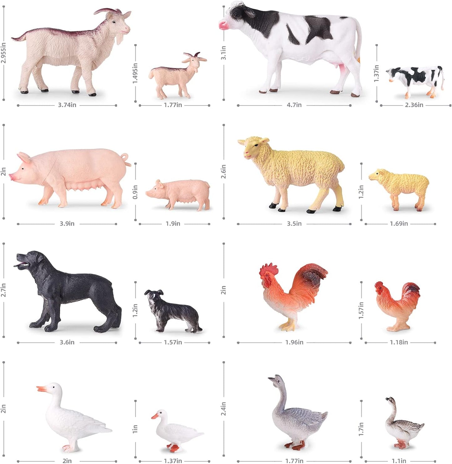 Farm Animals Toys 35 PCS, for Toddlers 3 Years Old Boys and Girls Realistic Animal Figures Playsets Toys 3~8 Birthday Gift for Kids Toys