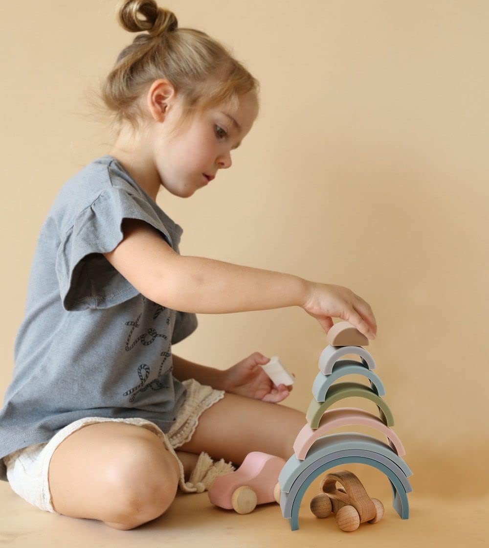 Rainbow Stacker Block - Creative & Educational Silicone Stacking Toy