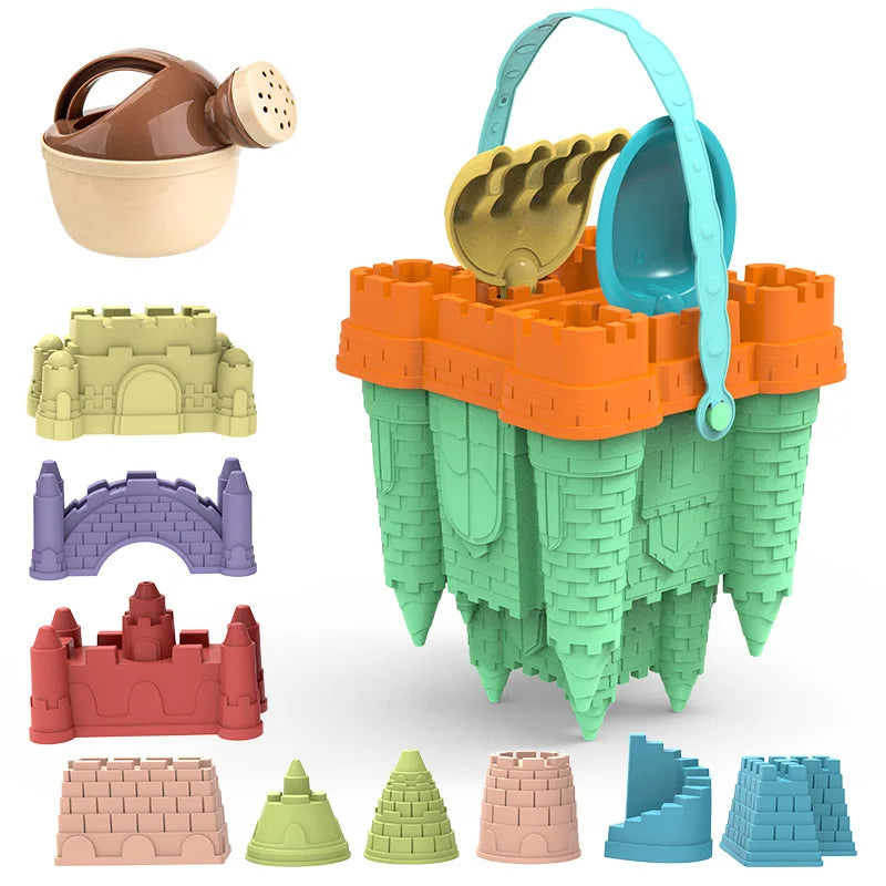 Beach Toys,  Beach and Sand Castle Kit, Castle Bucket Play Sand Set Toys,  Children Summer Toys Sand Toys, Great Toys for Beach, Sand Box for Kids Outdoor Family Funny Gifts - Toyigo