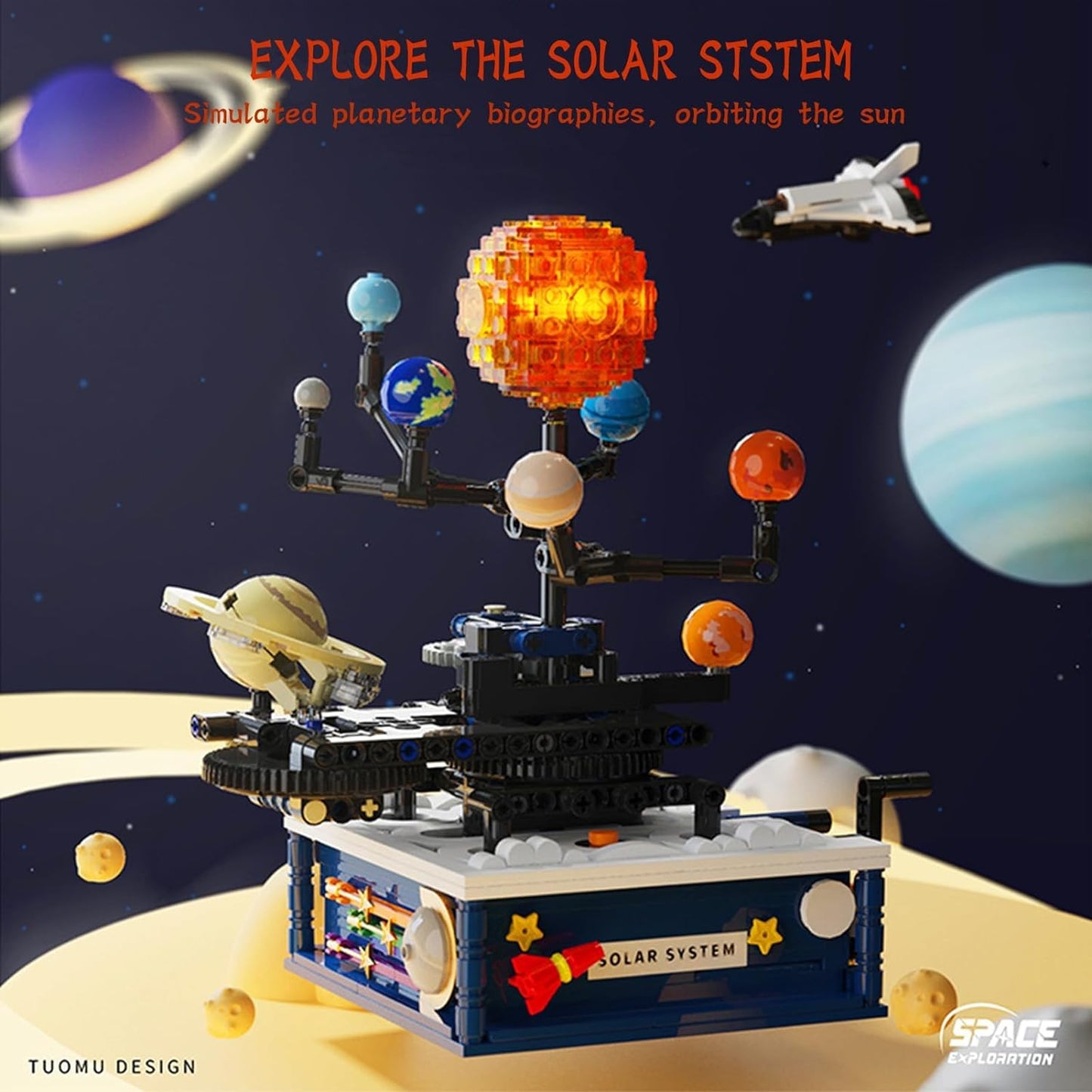 Solar System Creative Building Toys, Educational Toys for Science Experiments, Gifts for Children Ages 8-10 - Ages 12-14 and up, STEM Learning Kits 775 Pieces