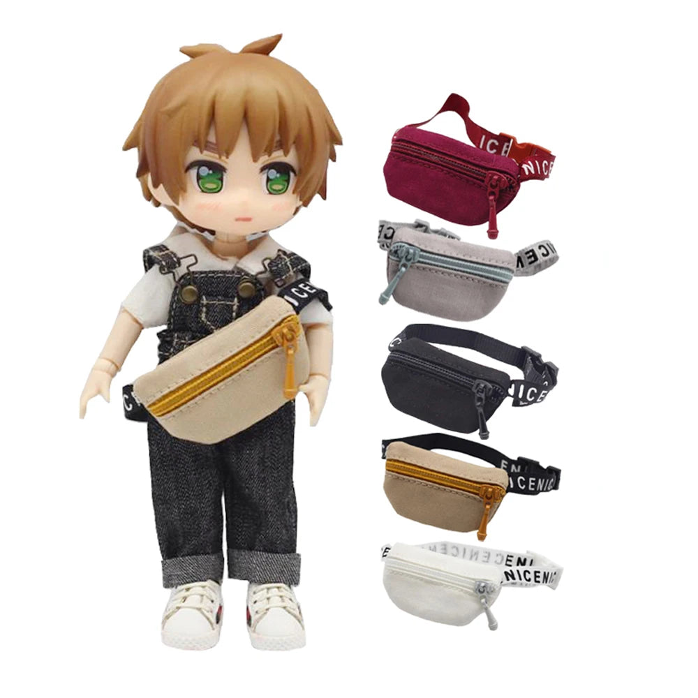 Belt Bag Crossbody Doll Fit bags, Collage Style & Makeup Storage Space Bags,  1/6 1/8 1/12 (CM) Bags dolls, One Side Handle Bags ( 8 Bags) - Toyigo