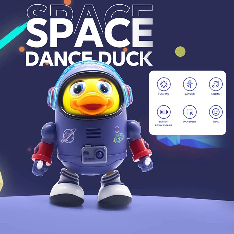 Baby Duck Toy, Musical Interactive Toy, Electric Toys, with Lights and Sounds,Dancing Robot with Space Elements Designed for Infants,Babies,Kids - Toyigo