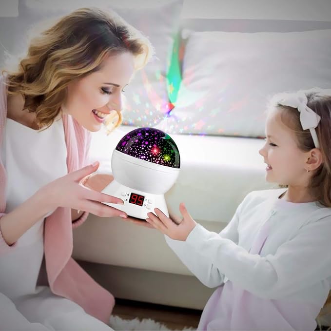 Star Night Light Projector for Kids with Timer - Glow in The Dark Stars and Moon,  for 1-14 Years Old