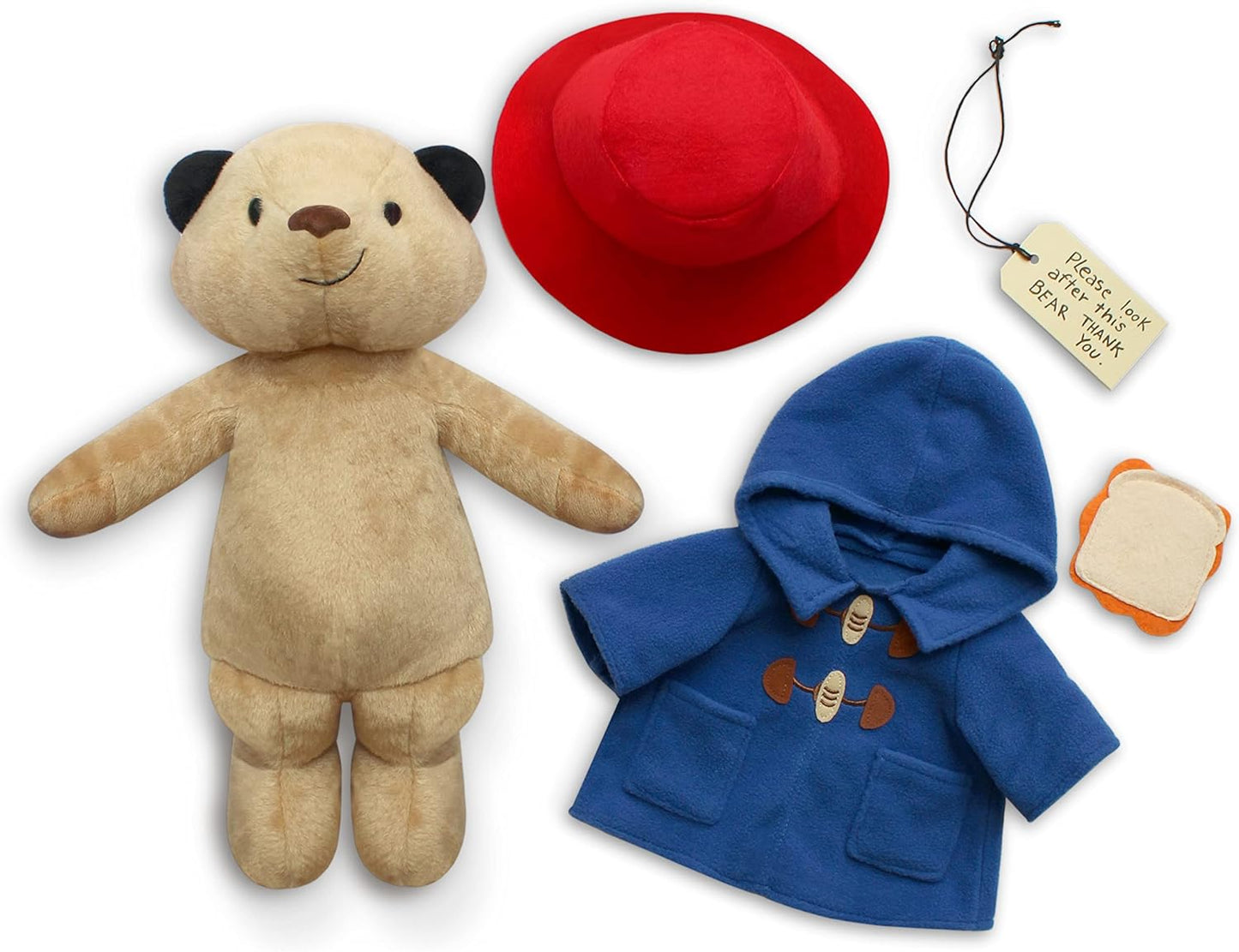 Movies & Tv soft toys, Paddington Bear Collection, Classic Seated Paddington Bear, Soft Stuffed Plush Toy, 12" H