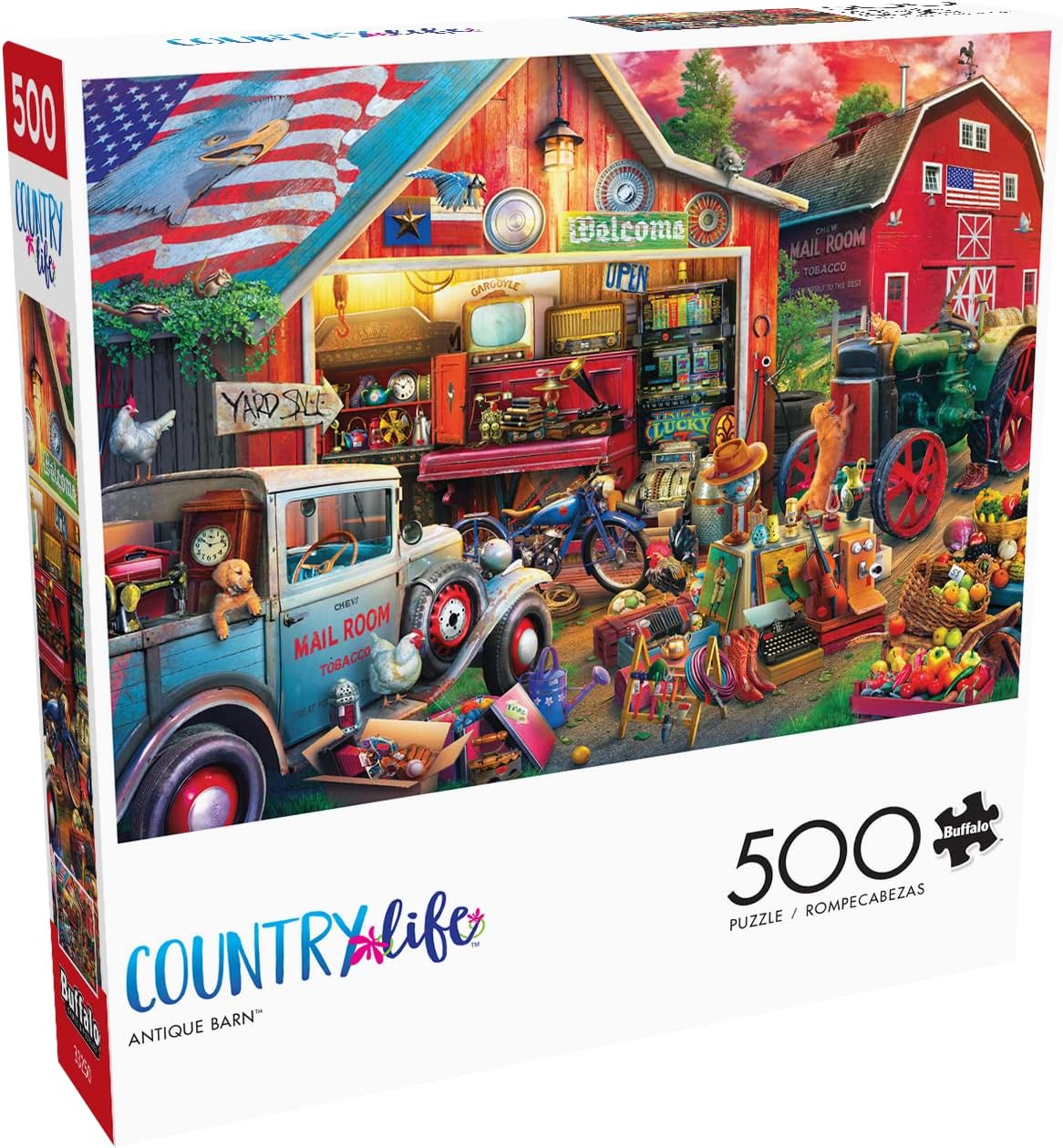 Country Life Antique Barn  500 Piece, Jigsaw Puzzle for Adults, Challenging Puzzle Perfect for Game Nights, 500 Piece Finished Size is 21.25 x 15.00