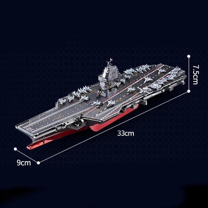 Cross-border remote control aircraft carrier,2.4G RC destroyer toy, Water park launchable model,Aircraft carrier model kit,DIY assembly warship toy,Children and adults present sea model