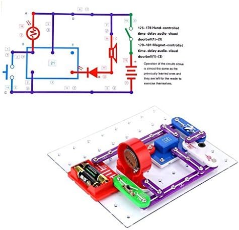 Electronics Discovery Kit, Circuits Experiments and Smart Blocks, 335 Electronics for Kids to Build DIY Electric Circuits - Toyigo