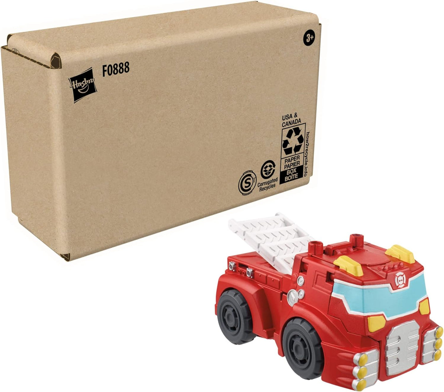 Transformers Playskool Heroes Rescue Bots,  Academy Team Heatwave The Fire-Bot Converting Toy, 4.5-Inch Action Figure, Ages 3 and Up