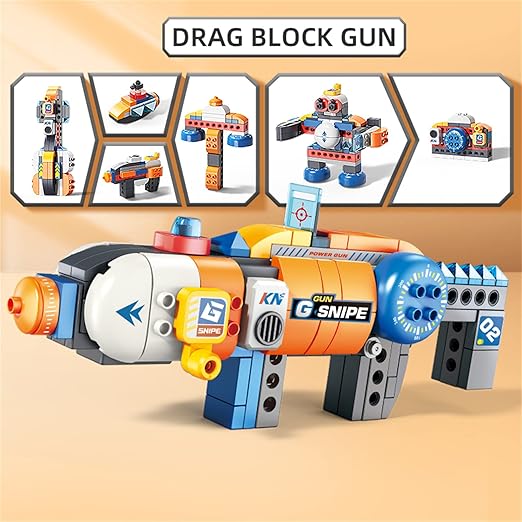 DIY Creative Building Block Gun - Large Particle Assembly Toy for Boys - Children's Model Gift