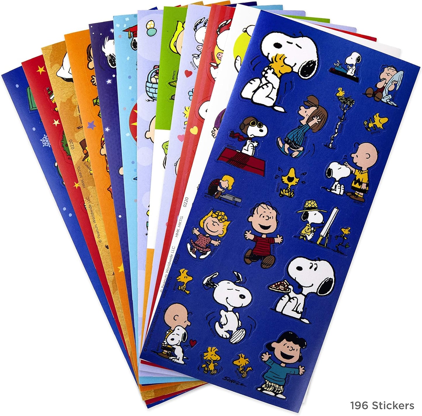 Peanuts Stickers (Pack of 237 Stickers, 12 Sheets) for Easter, Back to School, Halloween, Holiday and More  for Kids