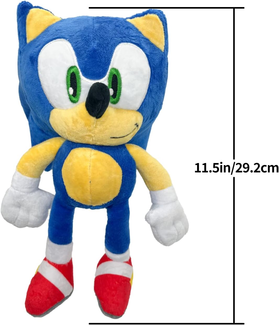 Movies & Tv soft toys, 12 Inches Sonic 2 Plush Toy, The Hedgehog Movie Sonic Plush Toys, Knuckles Shadow Tails Plush Doll Toys,  Gifts for Boys and Girls (Sonic+Tails+Knuckles), (Tails)