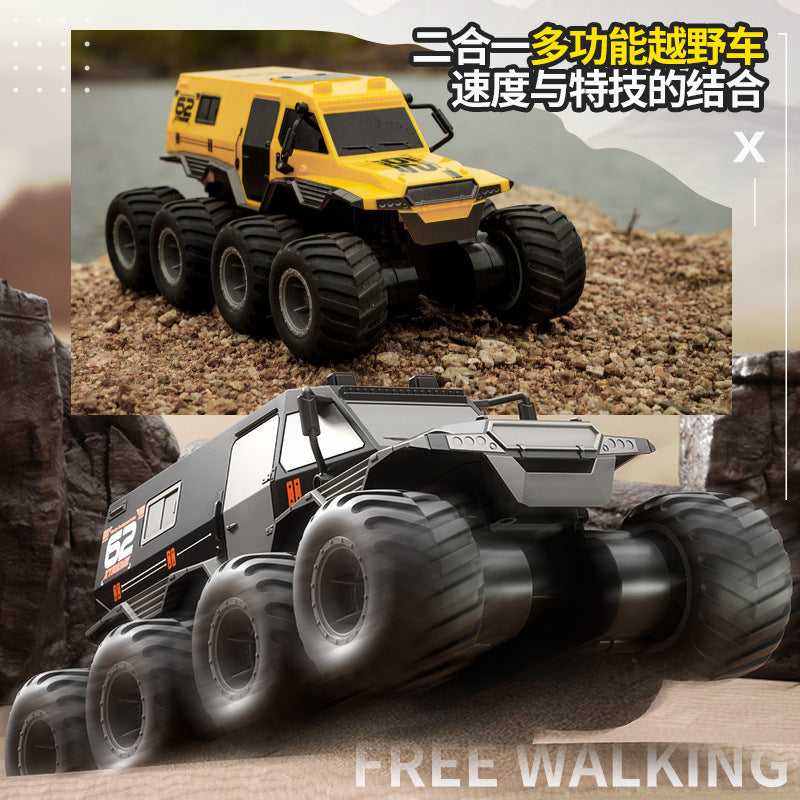 2.4G Amphibious Remote Control Bigfoot Climbing Car, Eight-Wheel, Drive Off-road Vehicle Boys Toys, 1:12 Remote Control Car 8 WD, Truck with Dual Motor, Cars for Kids Adults Ages 7+