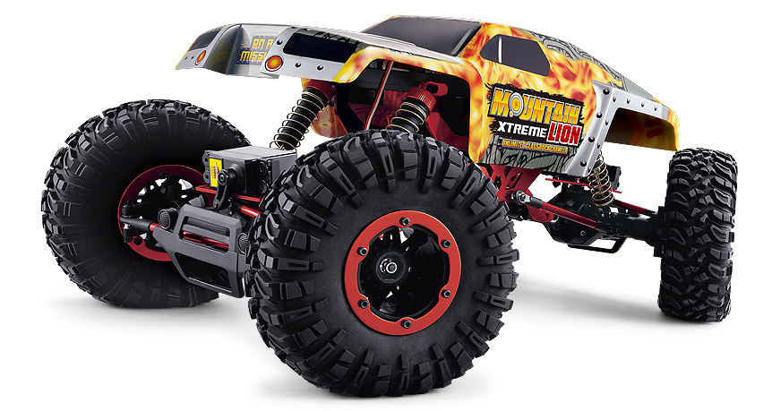 Toys 2.4G Waterproof Electric 1:10 Scale 4WD RC Rock Climbing Car Crawler Truck with Dual Front and Rear Steering Function