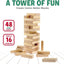 Timber Tower Wood Blocks, Wood Block Stacking Game,Original Edition Family Game Classic Stacking for Toys (48 Pieces)