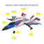 Remote Control Aircraft,  F-22 RC Plane Ready to Fly, RC Plane 4 Channel Remote Control Airplane Fighter, D Plane Glider Airplane EPP Foam, Two Rechargeable Batteries for Adults or Kids - Toyigo