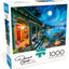 Darrell Bush - Moonlight Lodge - 1000 Piece Jigsaw Puzzle , Blue