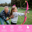 Kids Bow and Arrow Set, LED Light Up Archery Set, Princess Toys with Cape and Crown, 10 Suction Cup Arrows, Bow and Arrow, Indoor and Outdoor Kids Girl Toys for 3 4 5 6 7 8 Year Old