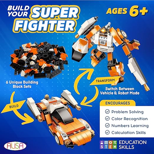 4-in-1 Jingtao Warrior Transformer Robot - King Kong God of War Assembly Model - Small Particle Building Blocks for Boys