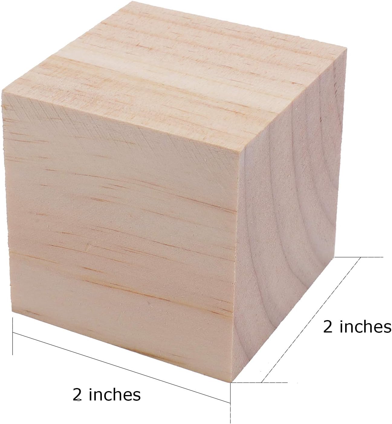 Unfinished Wooden Blocks, 2 Inch, 1.5 Inch, 1 Inchs Wooden Blocks Set, Natural Wood Blocks for Crafting Projects for Great for DIY Crafts Making(30,pack)