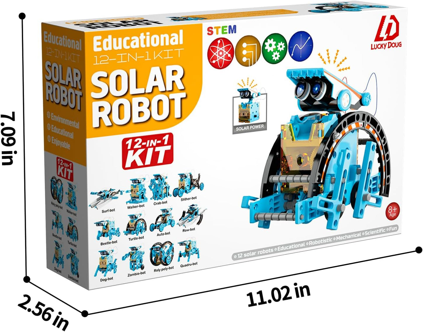 STEM 12-in-1 Solar Robot Toys Building Kit, Science Experiment Kit for The Young Engineer, Best Science Educational Gifts for Boys Girls Teens 8+ - Toyigo