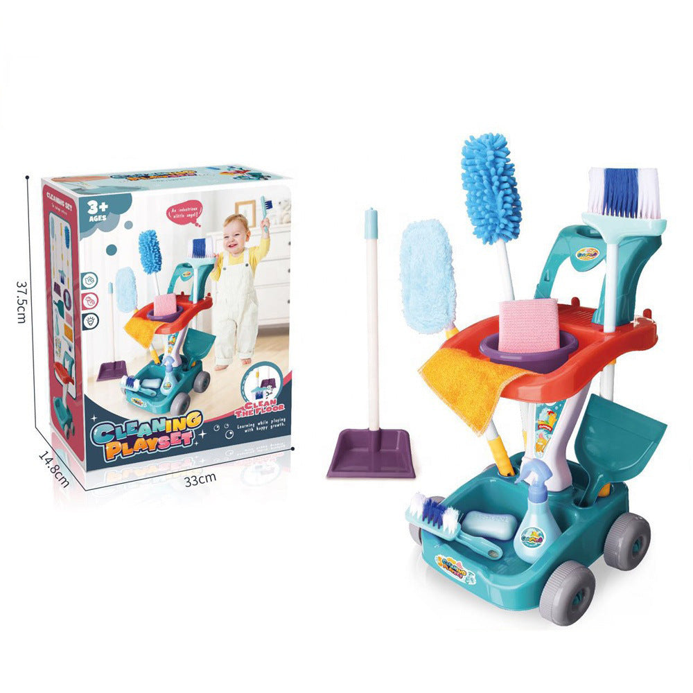 Best-Selling Children's Pretend Cleaning Toy Set: Simulation Broom, Mop, and Tools for Fun Housework Play