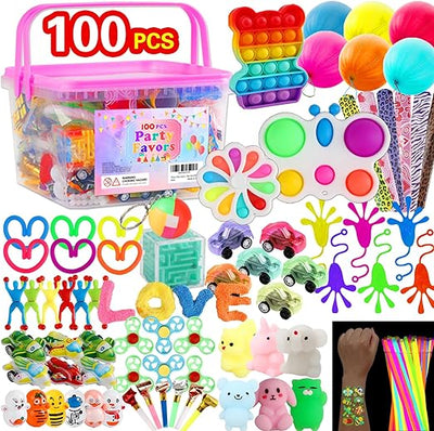 Fidget Toys Pack for Kids 8-12, Mini Autism Sensory Toy Pack, Goodie Bag Fillers for Kids, Pinata Stuffers for Children, Treasure Box Prizes Assortment, School Party Favors Bulk Pack