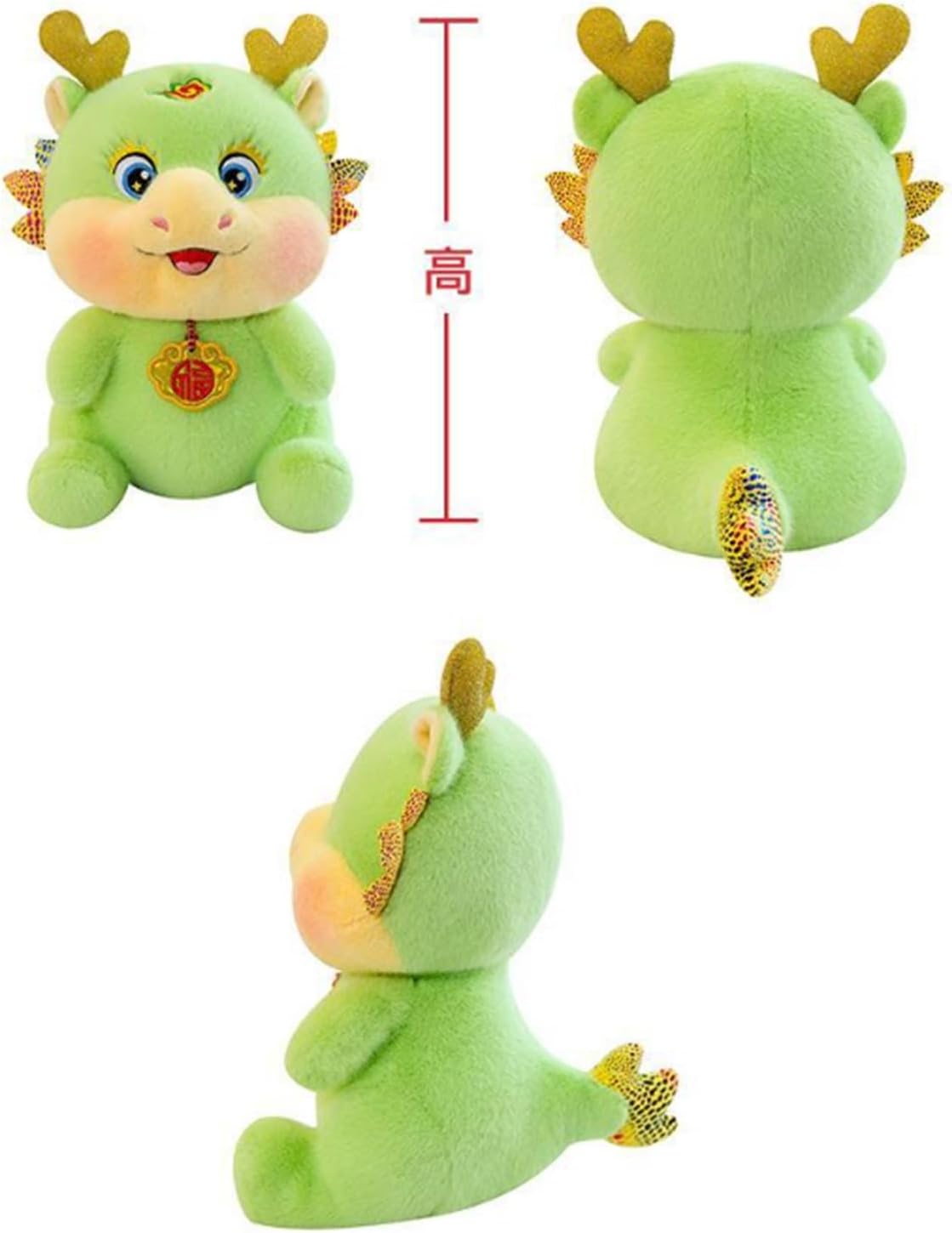 Ruyi Longbao Plush Dragon Doll, Red Zodiac Dragon Mascot for New Year, Perfect Gift for the Year of the Dragon