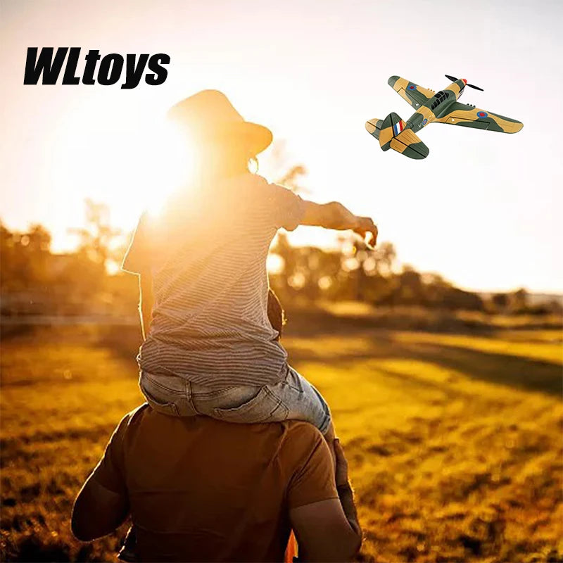 RC helicopter,  Remote Control Airplane, XK A220 A210 A260 A250 2.4G 4Ch 6G/3D model stunt plane six-axis RC airplane electric glider drone outdoor, P-40 RC Plane for Kids - Toyigo