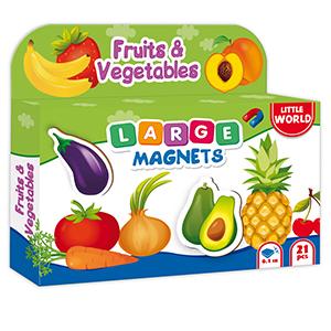 Magnetic Fridge Magnets for Toddlers 1-3 Years Old - Fruit and Vegetable Shapes