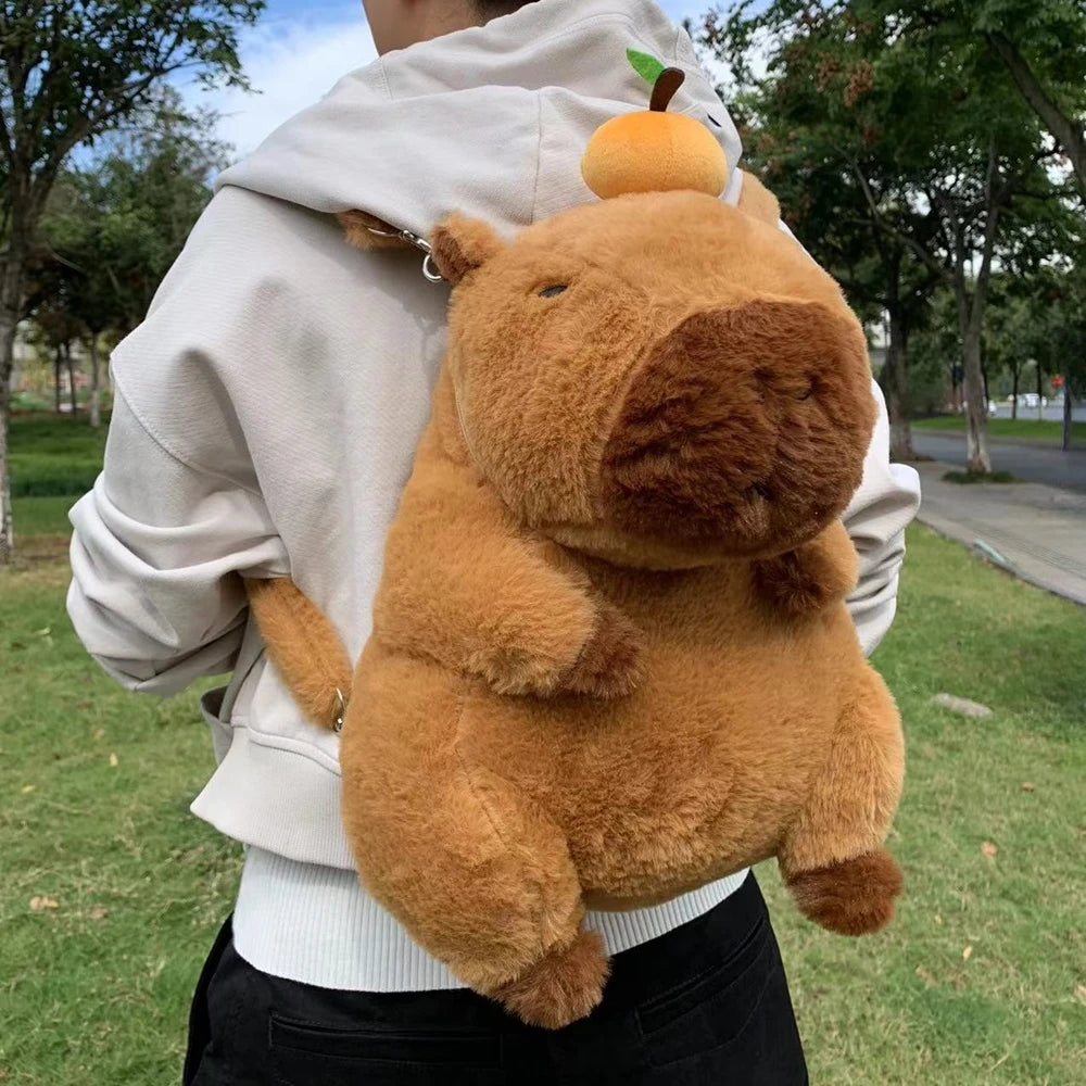 Capybara Plush Backpack, Kawaii Fashion Plushie Doll, Mini Knapsack Bags, Capybara Stuffed Animals Shoulder  Backpacks Lifelike Gifts For Girlfriend - Toyigo